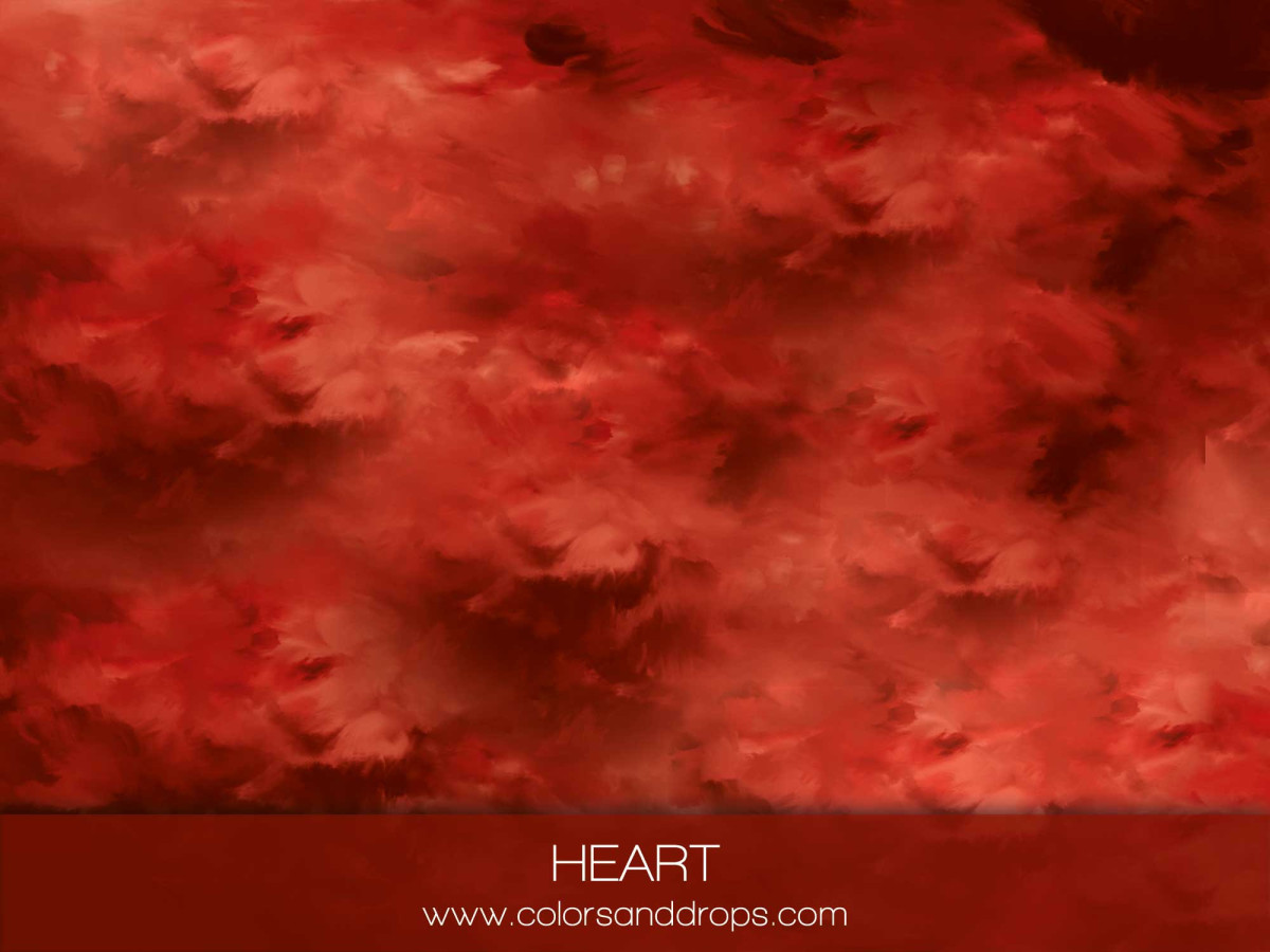 Valentine's Day photo backdrop & floor Heart – bright red cloudy texture | Colors&Drops