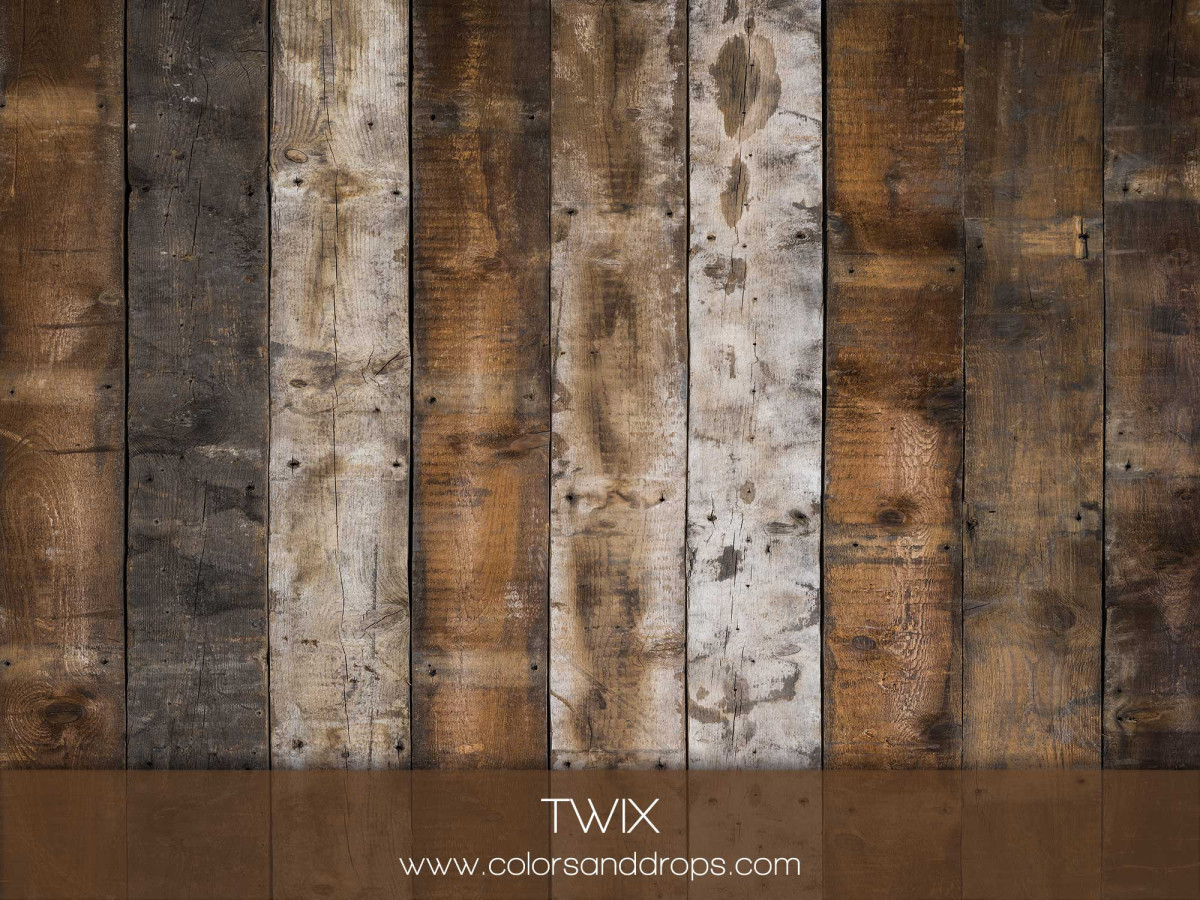 Sol photo Twix – planches de bois de récupération brun et gris | Colors&Drops