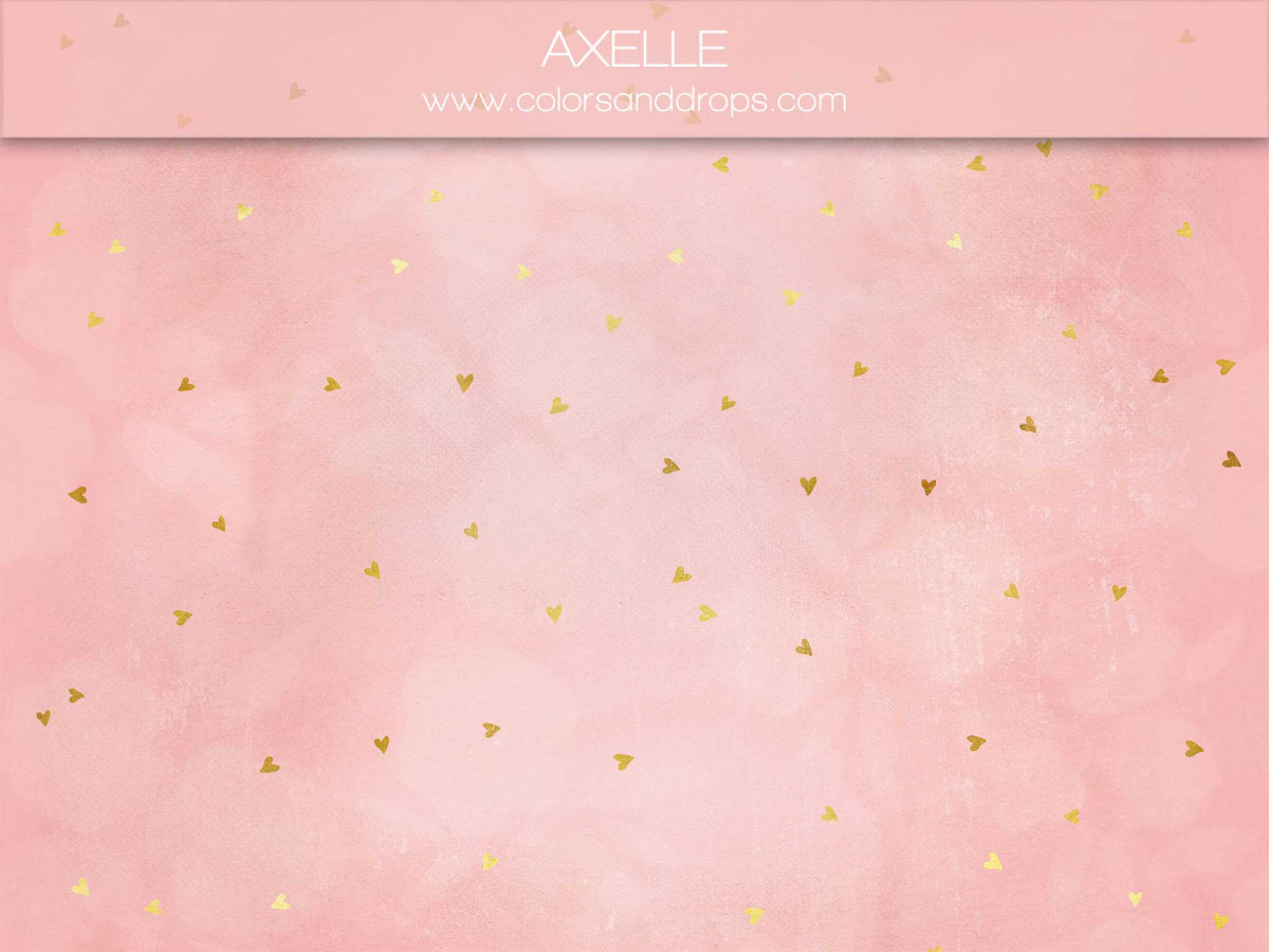 Valentine's Day photo backdrop Axelle – pale pink background with gold glitter | Colors&Drops