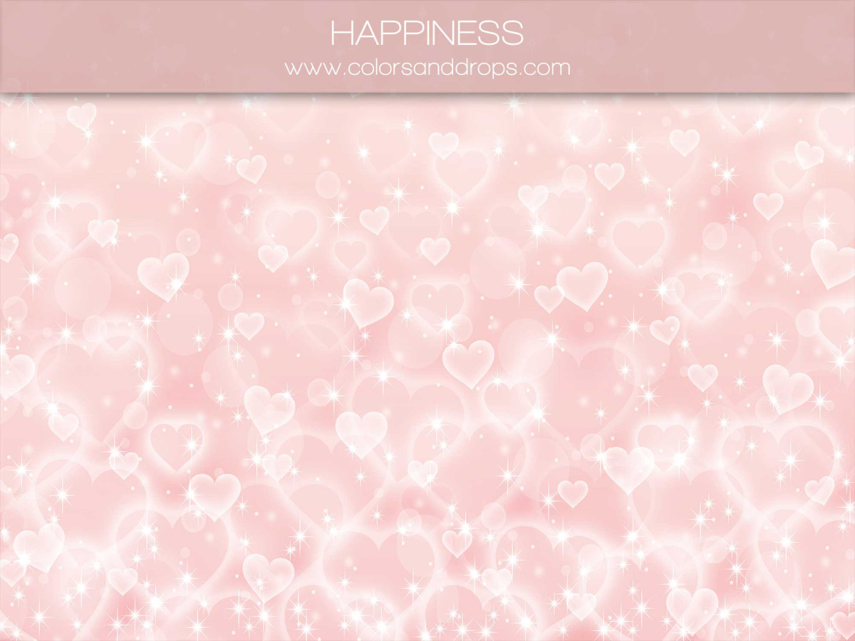 Valentine's Day photo backdrop Happiness – pale pink glowing hearts bokeh | Colors&Drops