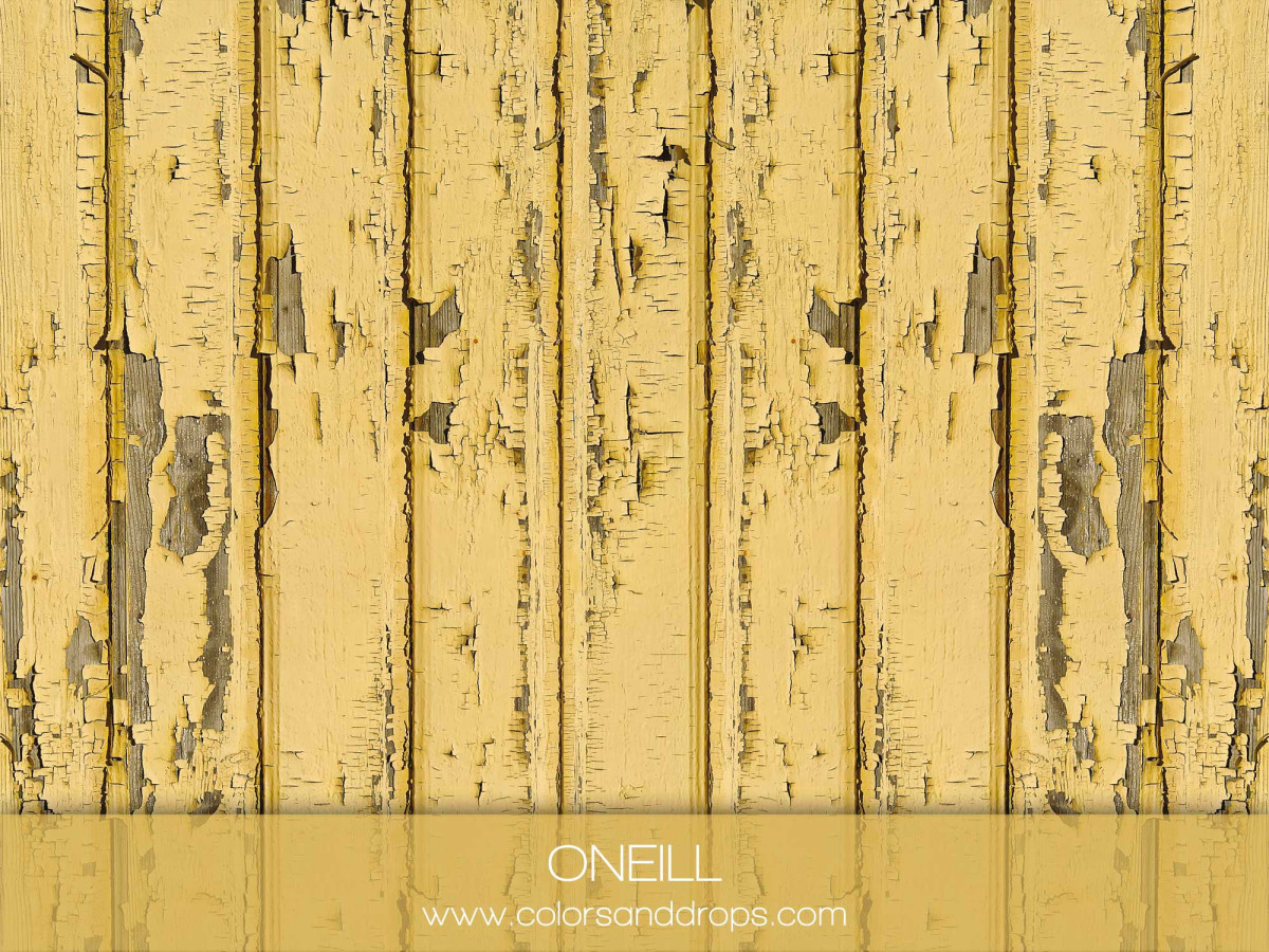Sol photo Oneil – planches de bois jaune écaillé | Colors&Drops