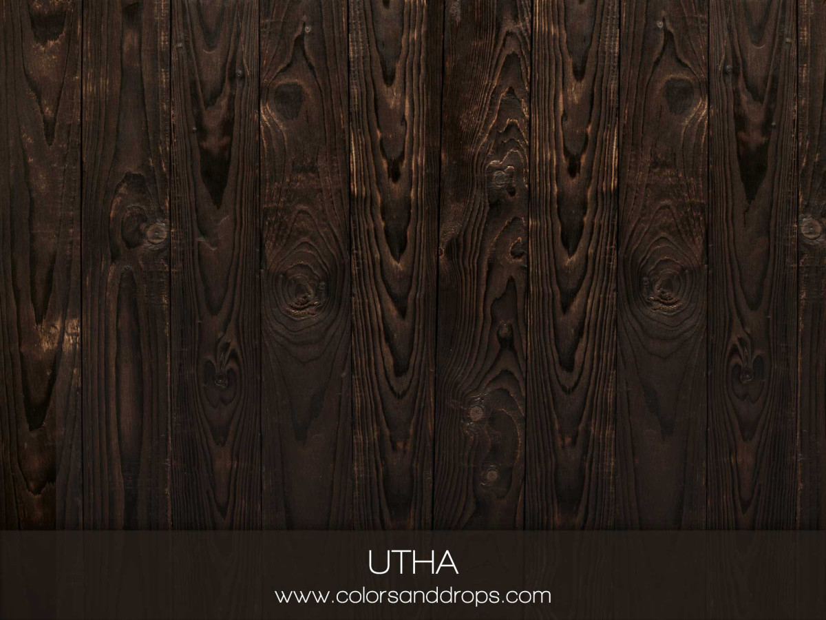 Photo floor Utha – veined very dark brown wooden planks | Colors&Drops