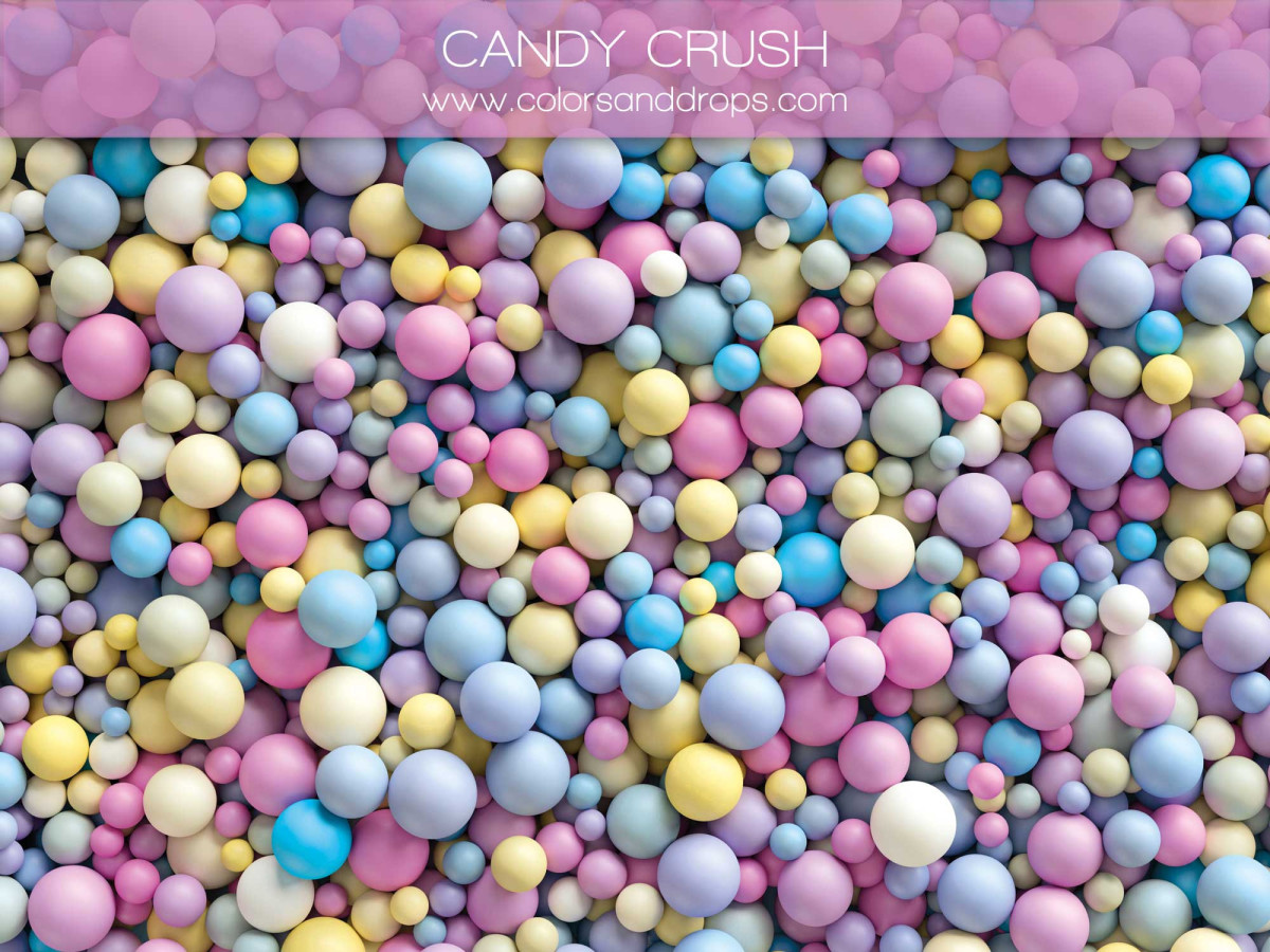 Pink textured photo backdrop Candy Crush – loose pastel coloured beads | Colors&Drops