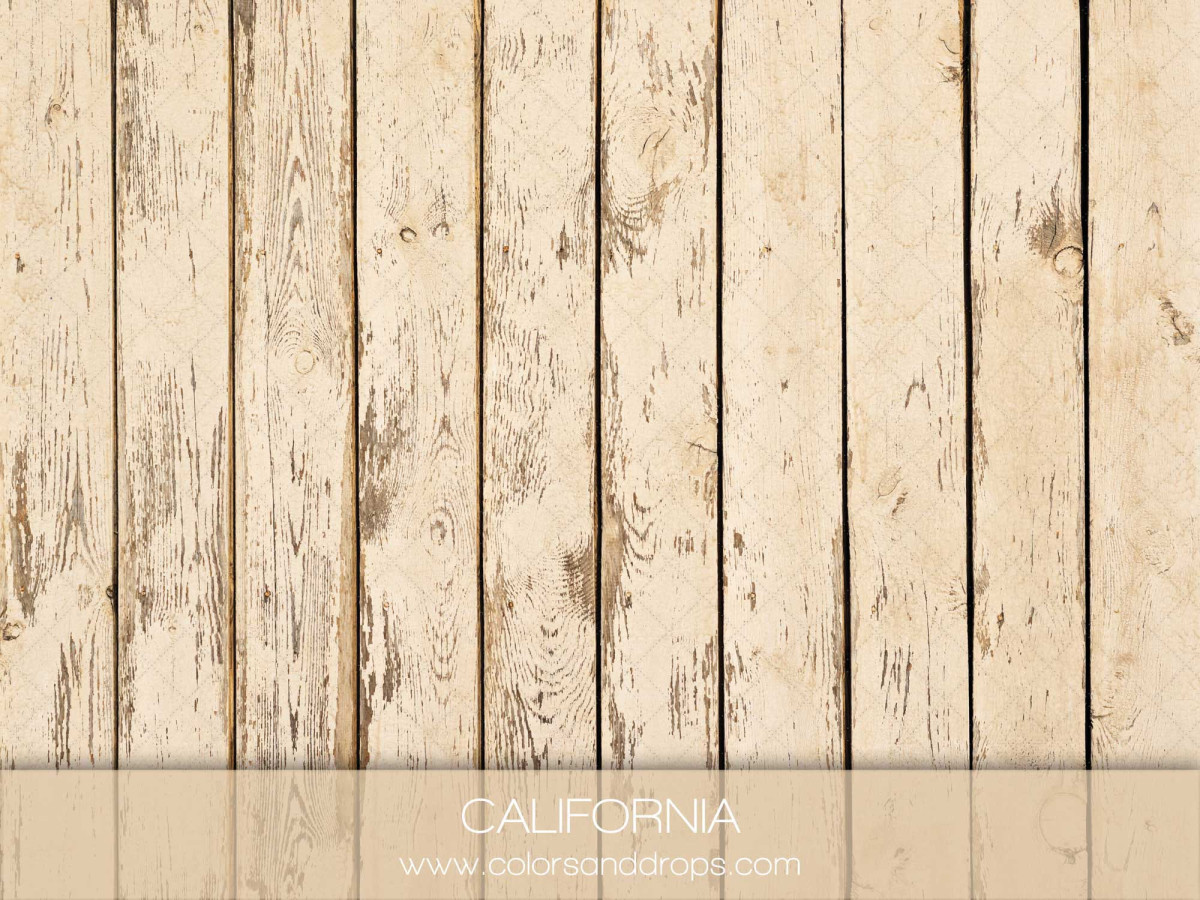 Suelo fotográfico California – tablones de madera crema desconchada | Colors&Drops