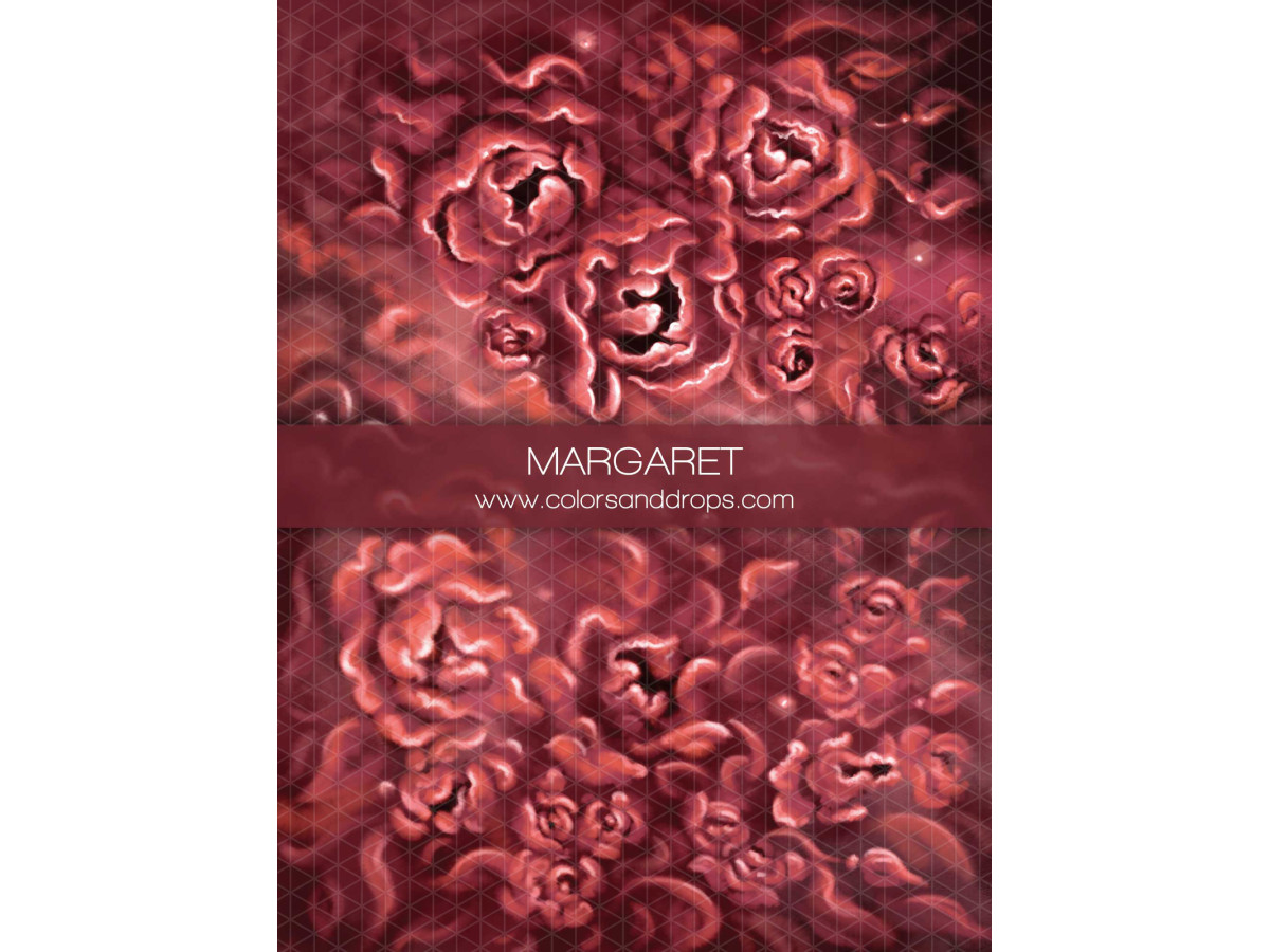 Fond photo grossesse et portrait Margaret – roses rouge foncé peintes | Colors&Drops