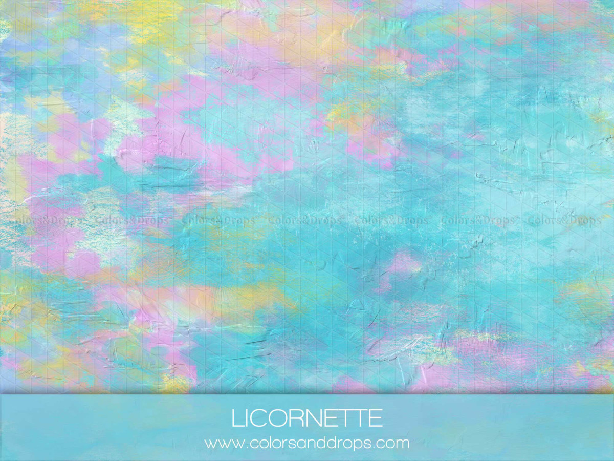 Turquoise textured photo backdrop & floor Licornette – turquoise and pink pastel painted texture | Colors&Drops