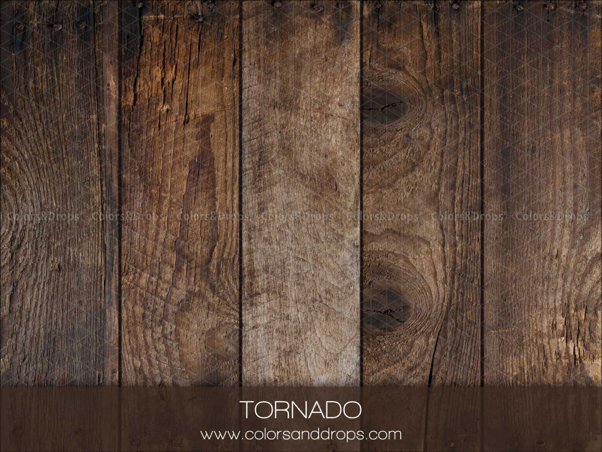 Sol photo Tornado – planches de bois foncé avec nœuds | Colors&Drops