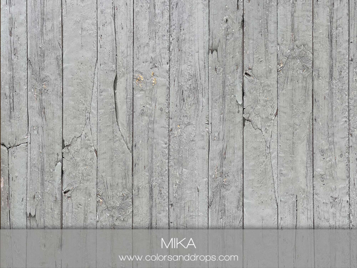 Photo floor Mika – cracked grey wooden planks | Colors&Drops