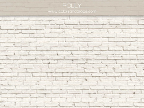 Fondo fotográfico blanco texturizado Polly – pared de ladrillo blanco | Colors&Drops