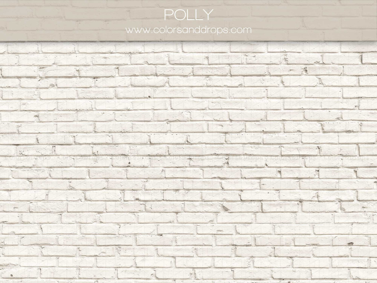 White textured photo backdrop Polly – white brick wall | Colors&Drops