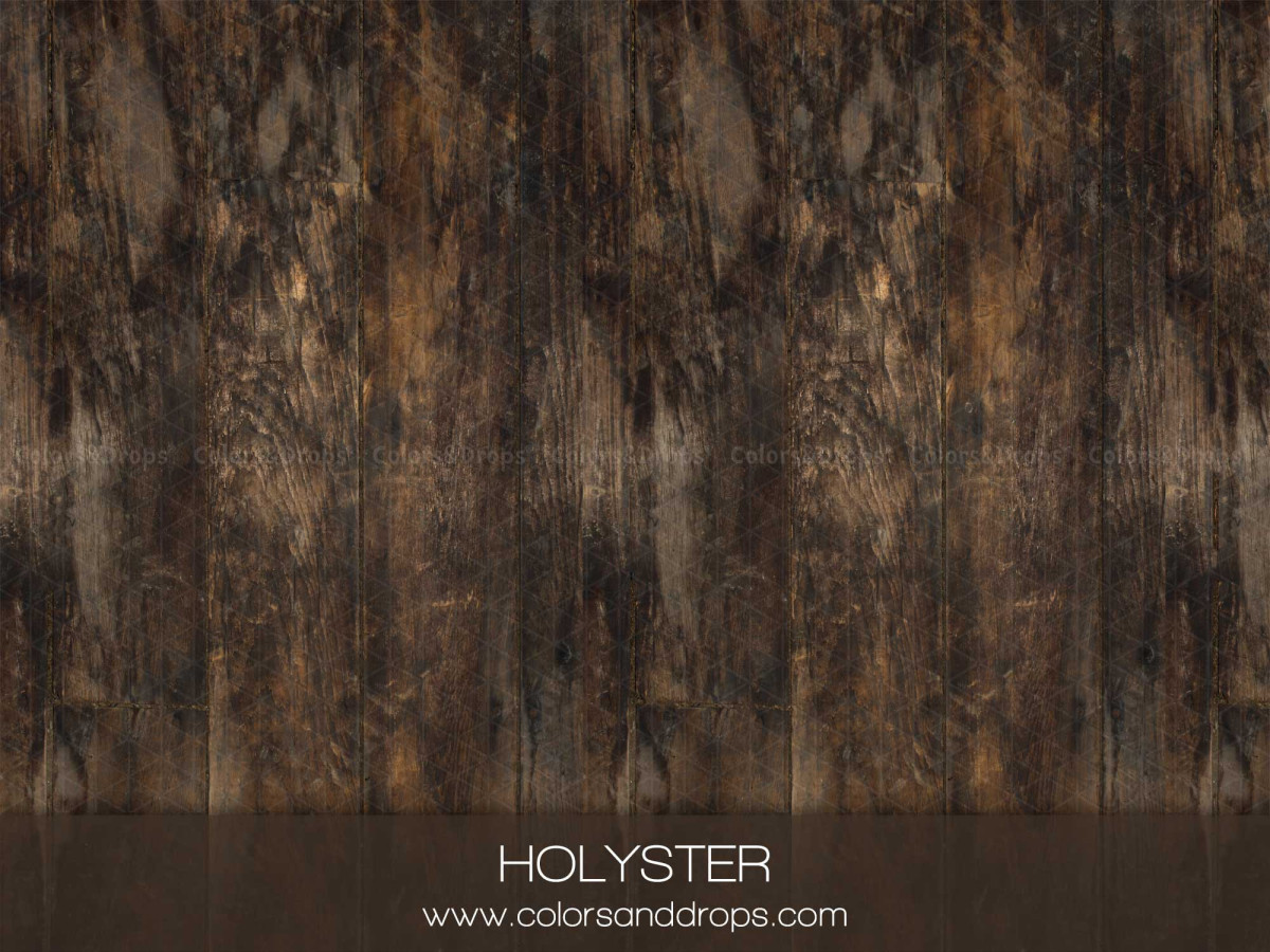 Dark brown textured photo backdrop & floor Holyster – mottled dark brown wooden planks | Colors&Drops