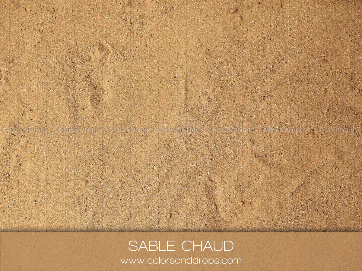 Summer photo backdrop & floor Sable Chaud – warm sand floor with footprints | Colors&Drops