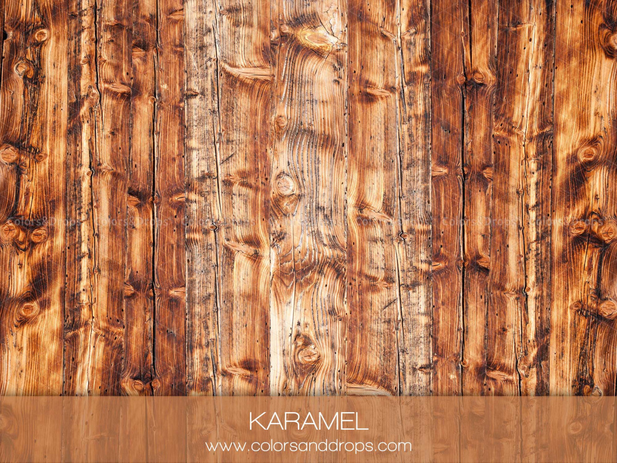 Photo floor Karamel – raw caramel wooden planks | Colors&Drops
