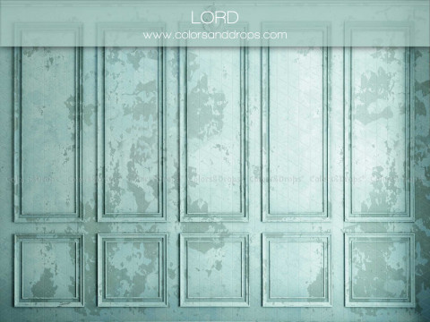 Fondo fotográfico de invierno Lord – boiserie moldurada verde agua envejecida | Colors&Drops