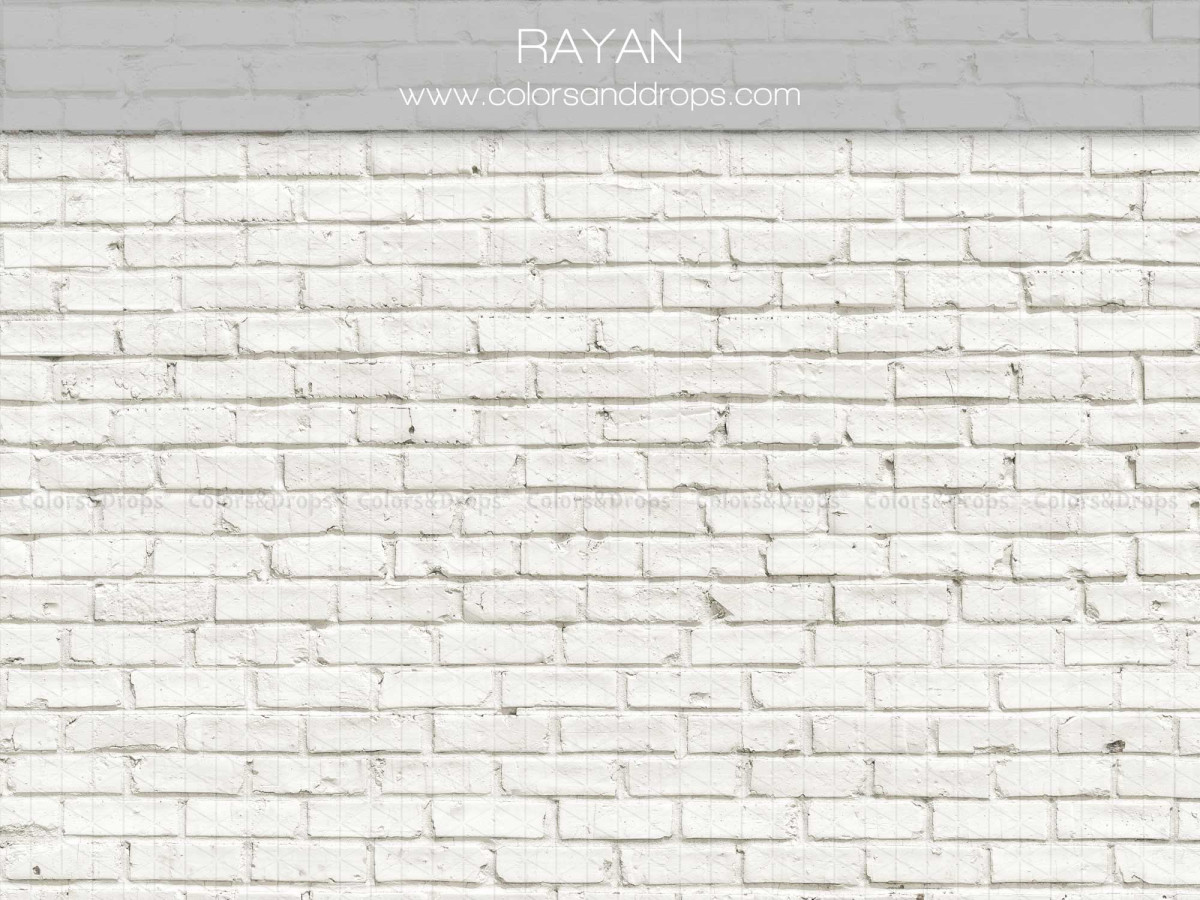 White textured photo backdrop Rayan – white brick wall | Colors&Drops
