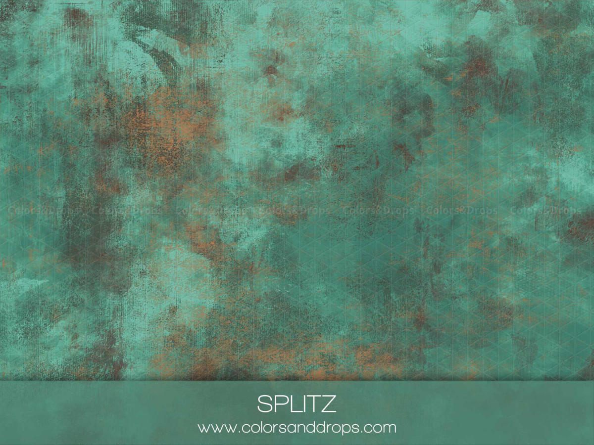 Fond photo turquoise texturé Splitz – texture effet peinture vert turquoise rouillé | Colors&Drops
