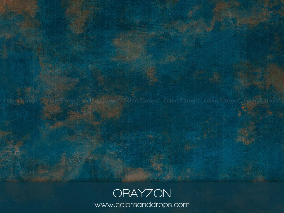 Fond photo bleu pétrole texturé Orayzon – texture effet peinture bleu pétrole et rouille | Colors&Drops