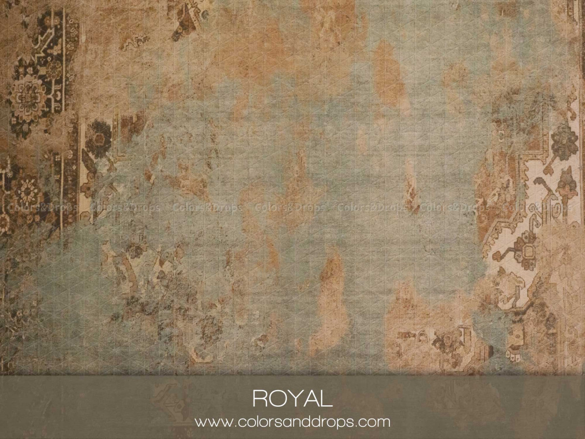 Fondo y suelo fotográficos beige texturizados Royal – textura de pared desgastada con motivos damasco | Colors&Drops