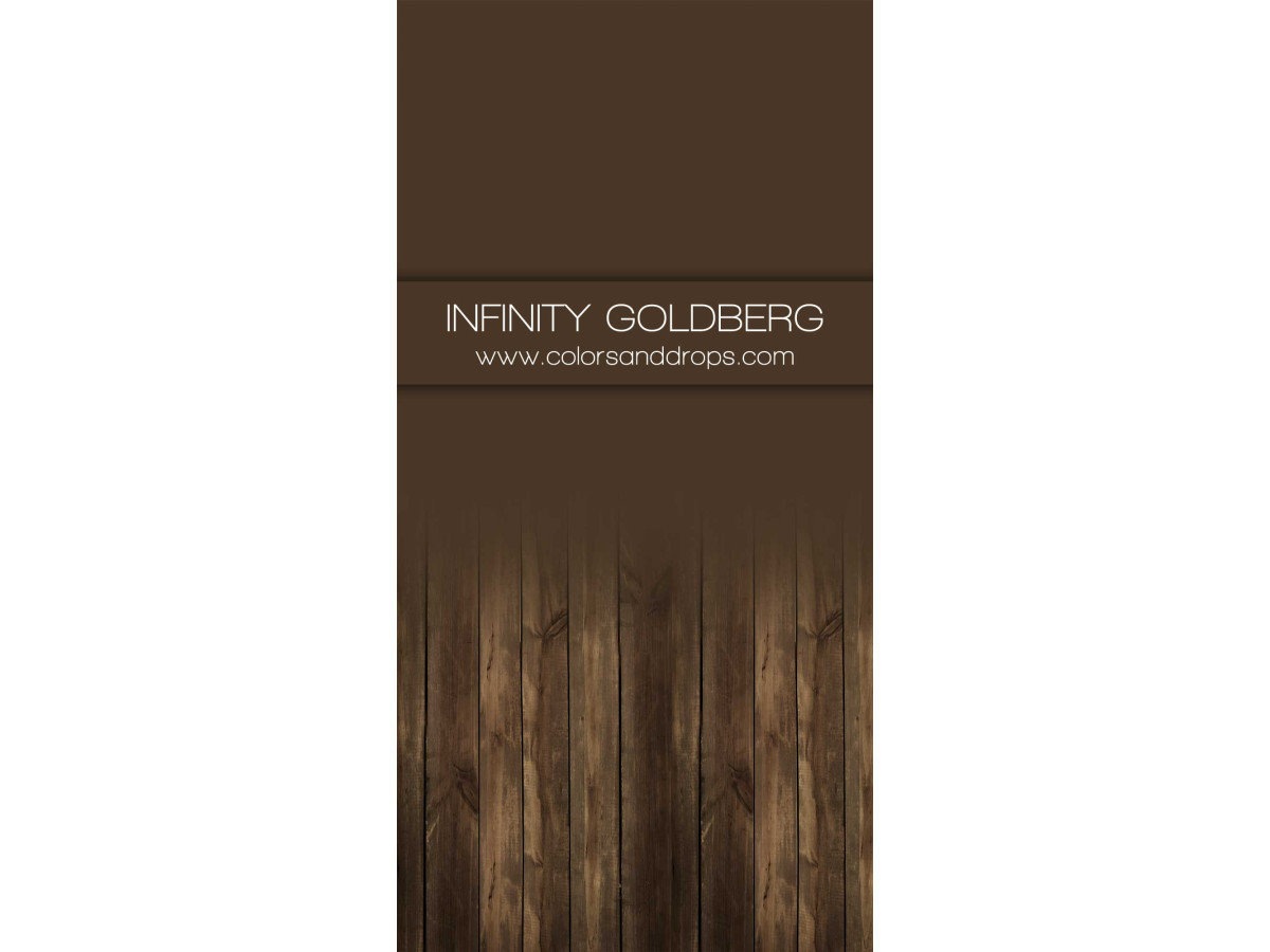 Fond photo infini avec sol Infinity Goldberg – fond infini brun foncé avec sol parquet | Colors&Drops