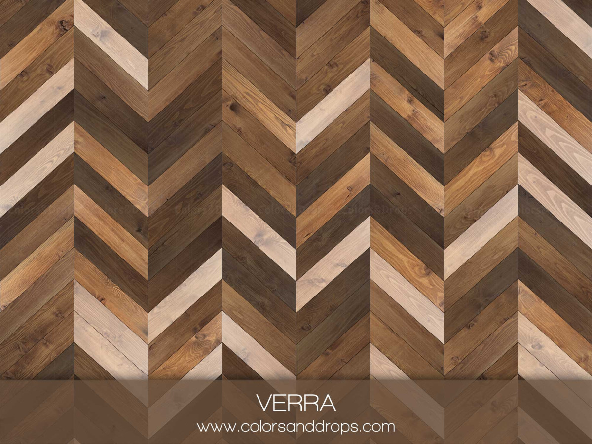 Sol photo Verra – parquet chevron bois multicolore | Colors&Drops