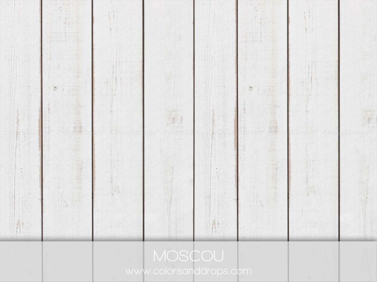 Photo floor Moscou – white wooden planks | Colors&Drops