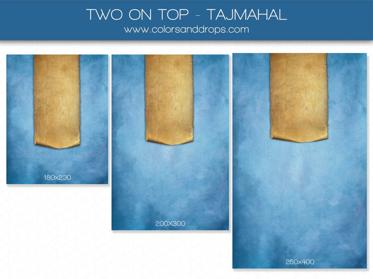 Fondo fotográfico azul texturizado Tajmahal – textura azul con paño de tela ocre colgante | Colors&Drops