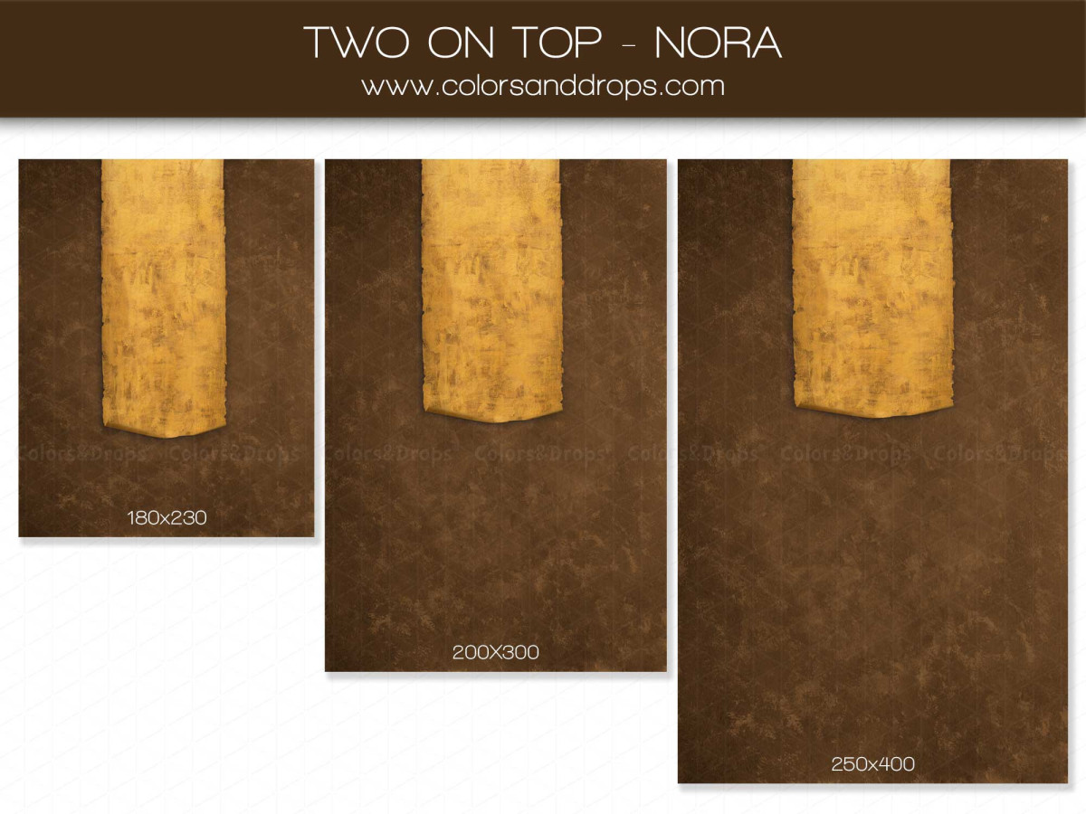 Fondo fotográfico marrón texturizado Nora – textura marrón con paño de tela mostaza colgante | Colors&Drops