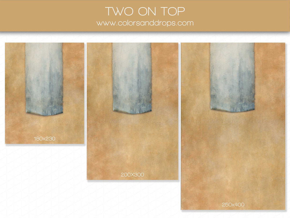 Fondo fotográfico ocre texturizado Golden Hour – textura ocre anaranjado con paño de tela azul gris | Colors&Drops