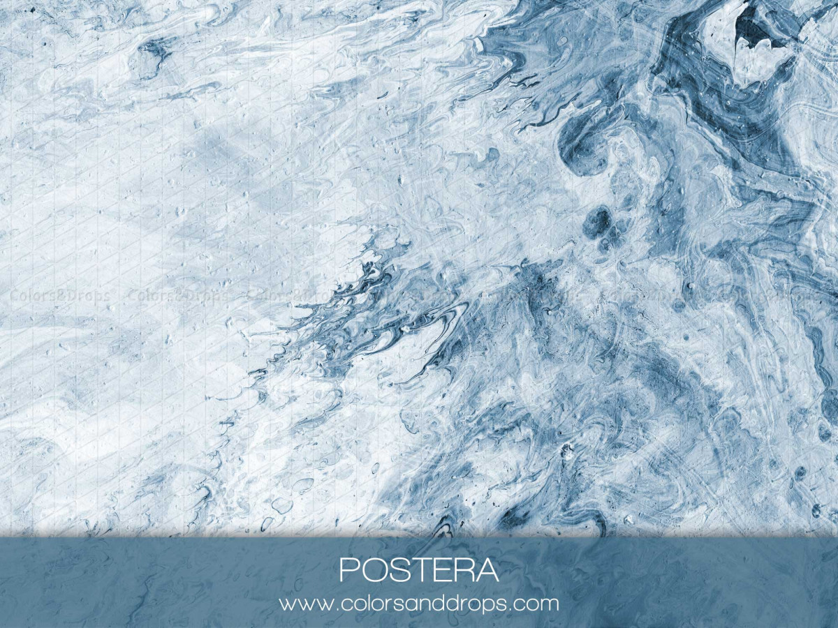 Fondo y suelo fotográficos blanco texturizados Postera – textura marmoleada azul marino y blanco | Colors&Drops