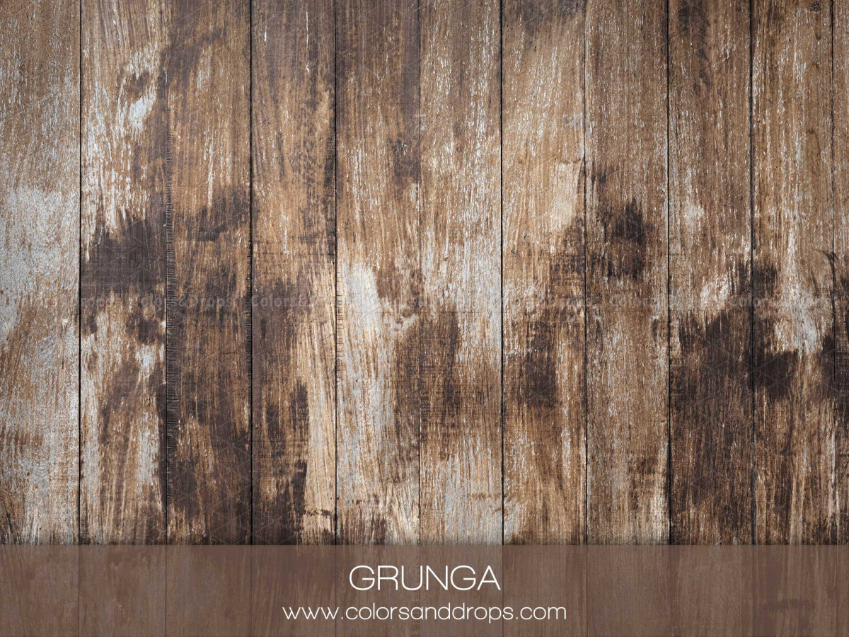 Photo floor Grunga – faded stained brown wooden planks | Colors&Drops
