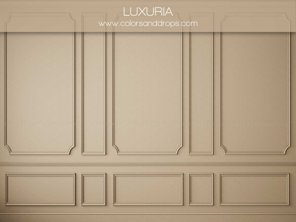 Fondo fotográfico beige texturizado Luxuria – boiserie moldurada beige | Colors&Drops