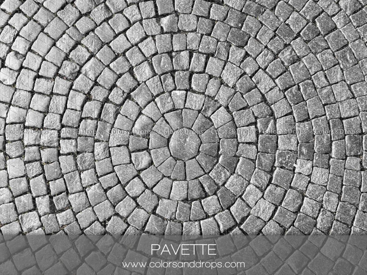 Winter photo backdrop & floor Pavette – grey fan-pattern cobblestone floor | Colors&Drops