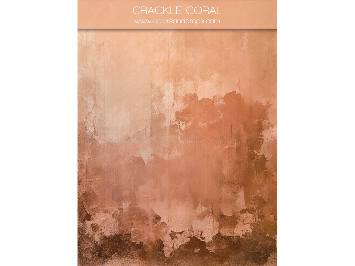 Textured photo backdrop & floor Crackle Coral – peach coral crackle texture | Colors&Drops