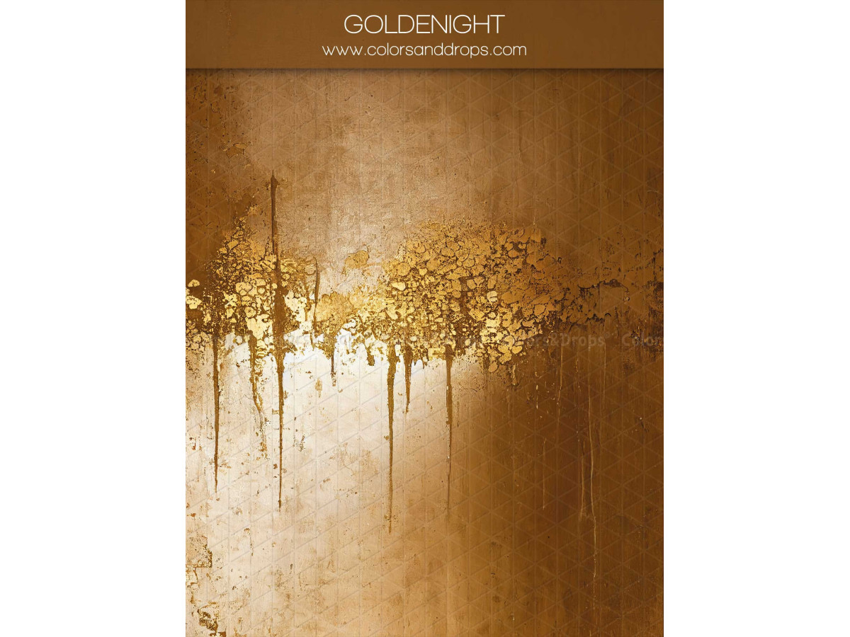 Fondo y suelo fotográficos dorado texturizados Goldenight – textura marrón dorado con chorreones de oro | Colors&Drops
