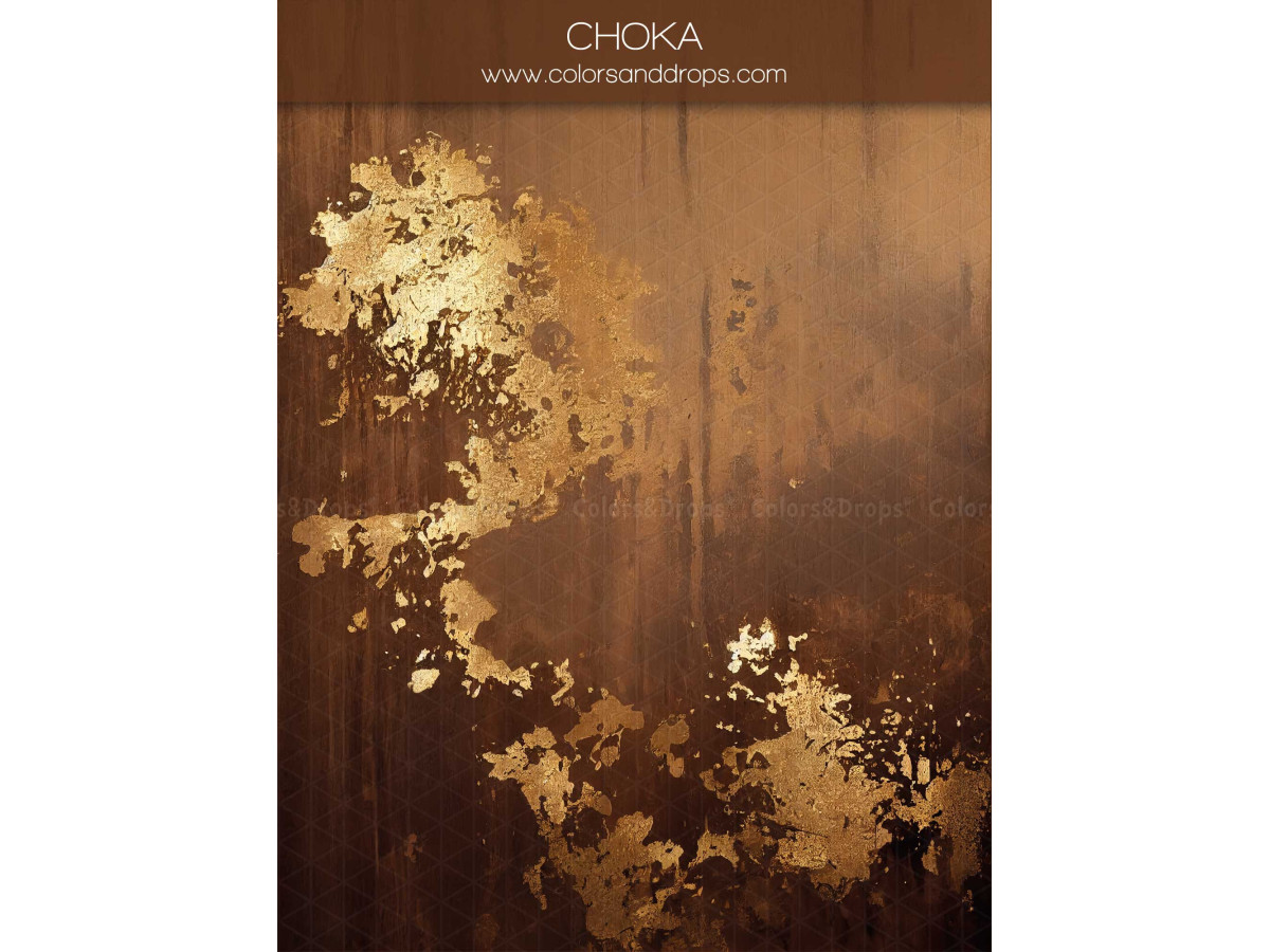 Brown textured photo backdrop & floor Choka – brown texture with gold leaf flakes | Colors&Drops