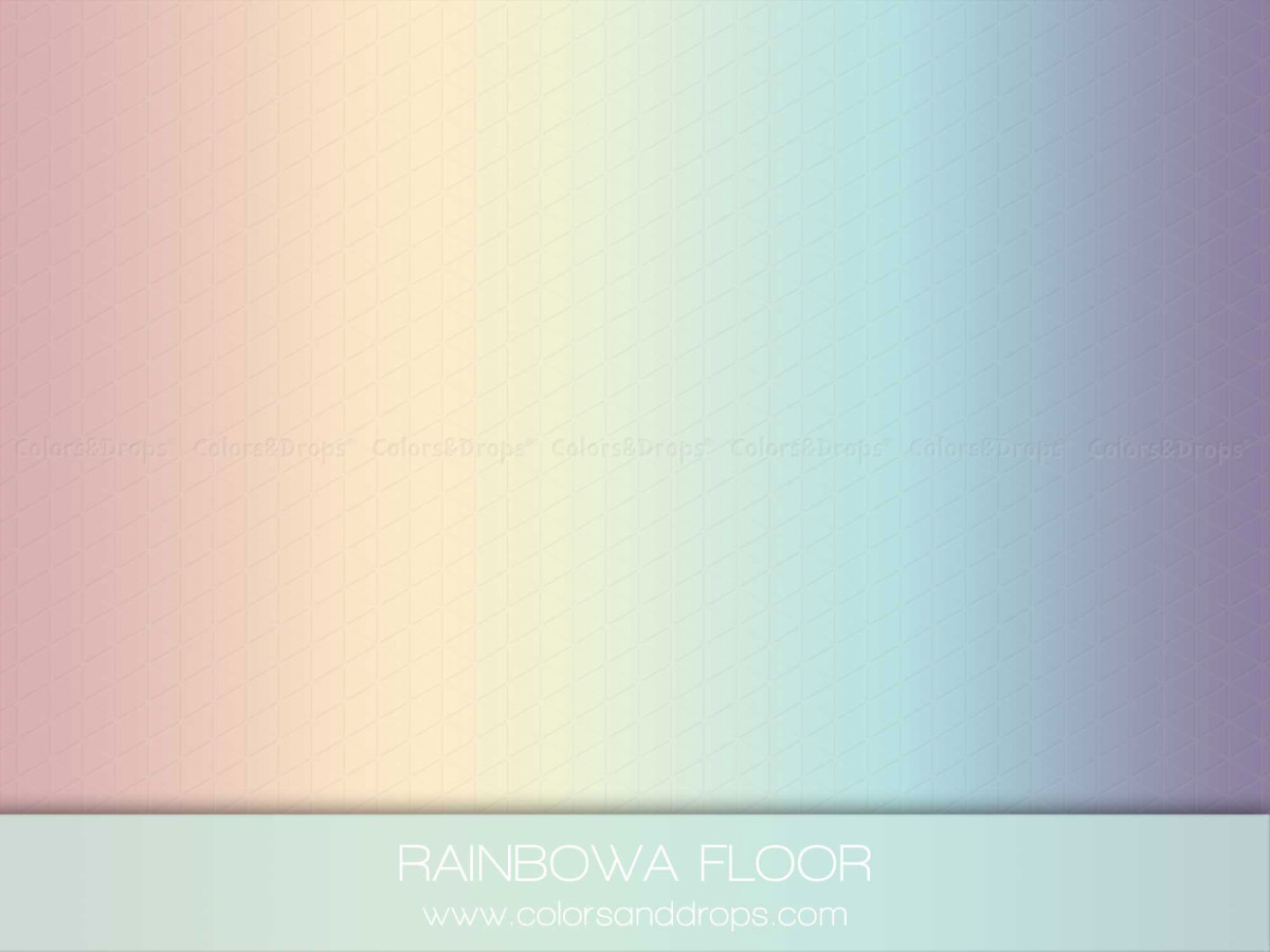 Sol photo Rainbowa Floor – sol dégradé arc-en-ciel pastel | Colors&Drops