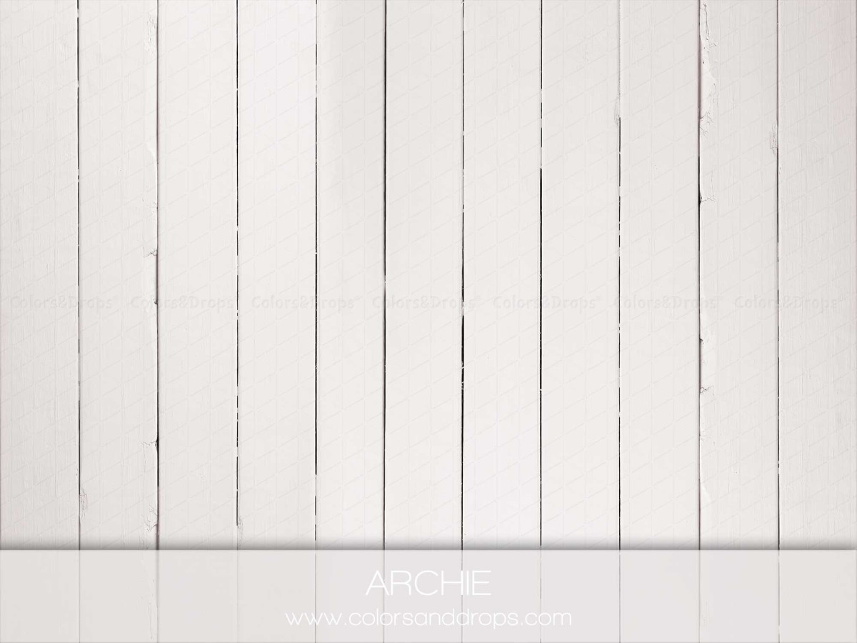 Suelo fotográfico Archie – tablones de madera pintada de blanco en vertical | Colors&Drops