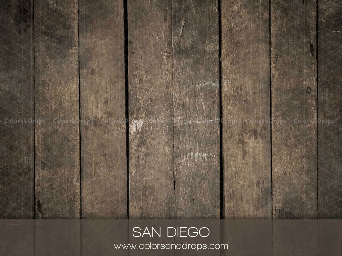 Photo floor San Diego – worn grey-brown wooden planks | Colors&Drops