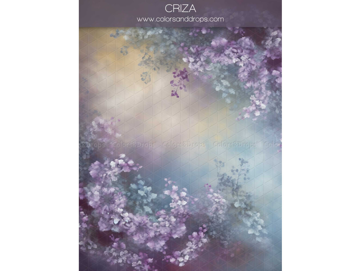Fond photo grossesse et portrait Criza – fond peint brumeux avec fleurs lilas | Colors&Drops