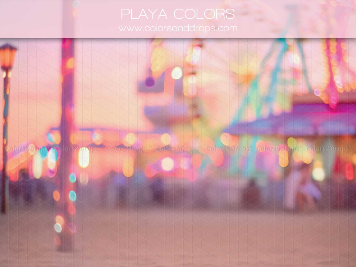 Baby & cake smash photo backdrop Playa Colors – blurred funfair in pink bokeh at dusk | Colors&Drops