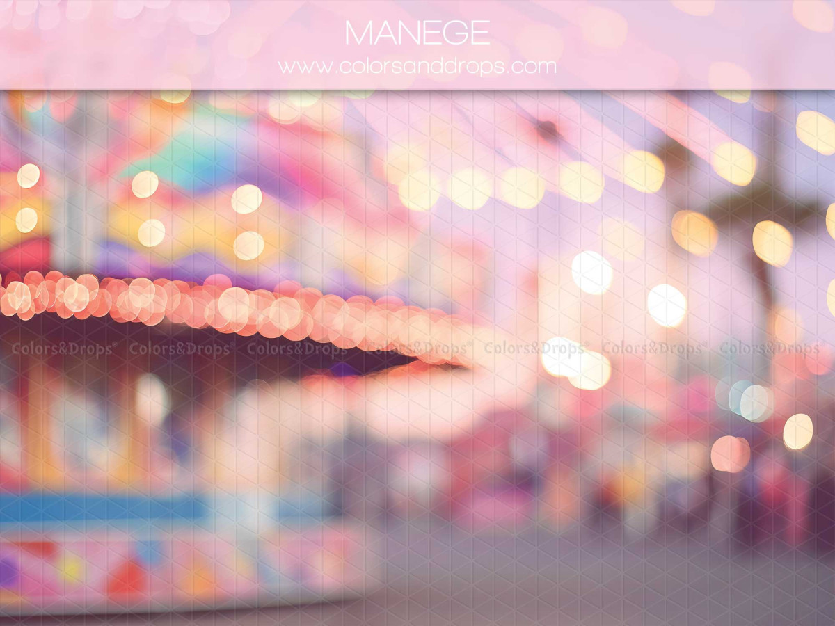 Baby & cake smash photo backdrop Manege – blurred rainbow illuminated carousel in bokeh | Colors&Drops