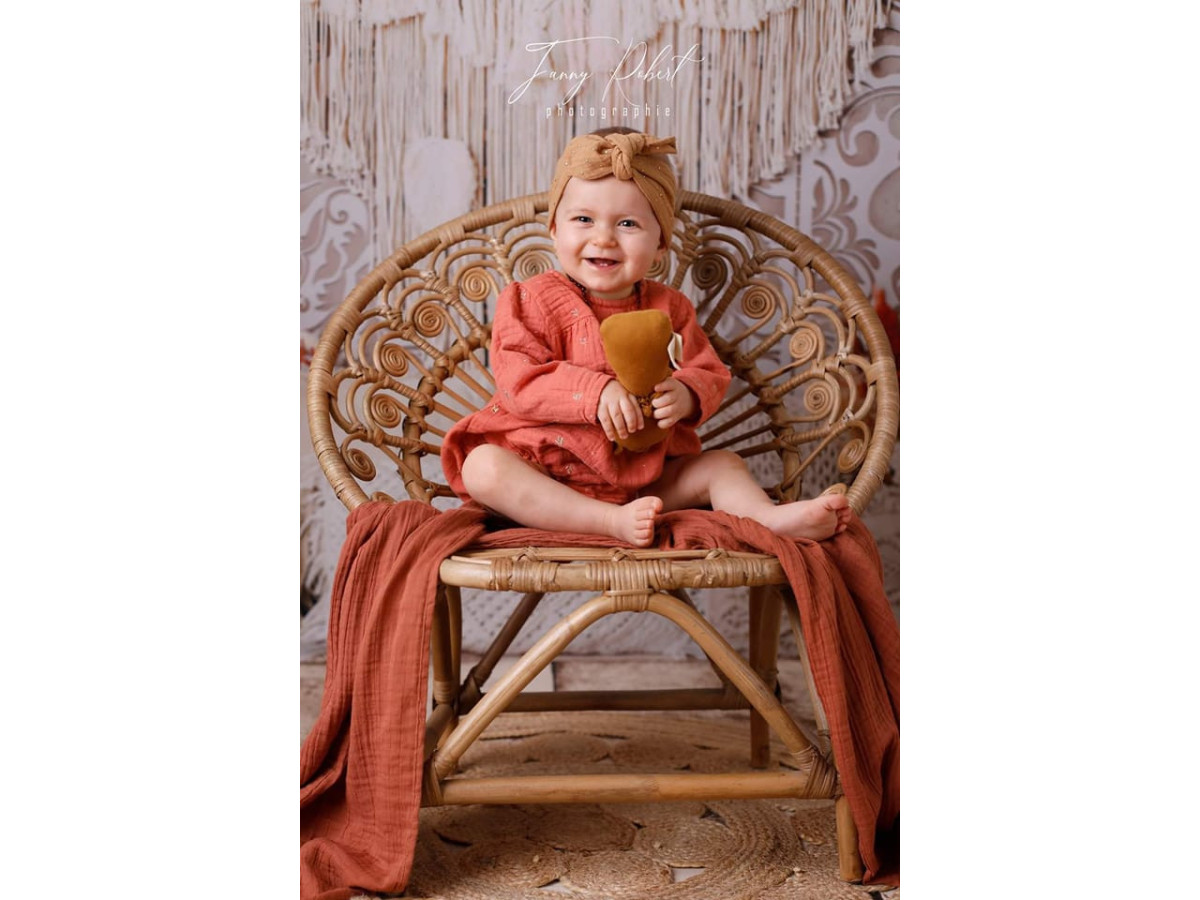 Baby & cake smash photo backdrop Boho Vibes – boho set with large macramé and cushions | Colors&Drops