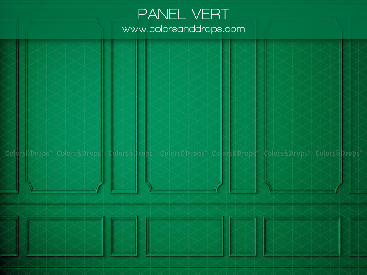 Fond photo de Noël Panel Vert – mur à moulures vert sapin | Colors&Drops