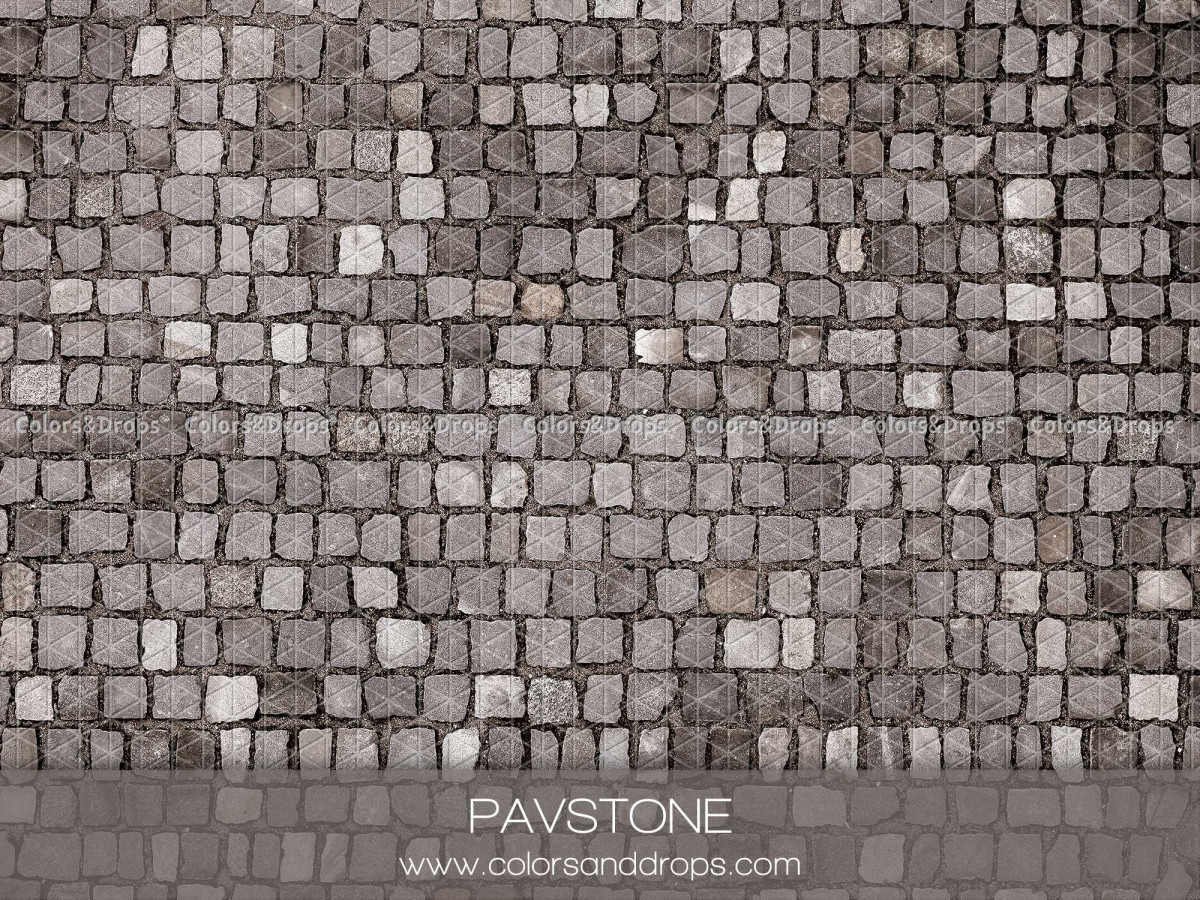 Fond photo d'angle de Noël Nounours Store II + Pavstone – boutique de nounours de Noël avec sol pavé gris | Colors&Drops