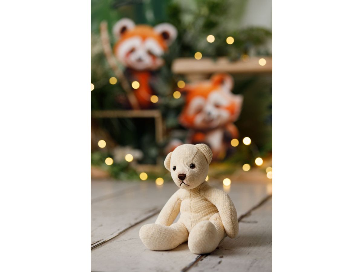 Fond photo bébé et smash cake Panda Roux Boy – pandas roux illustrés dans une forêt de bambous | Colors&Drops
