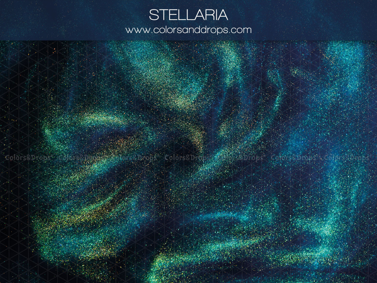 Midnight blue textured photo backdrop & floor Stellaria – navy texture with turquoise and gold glitter | Colors&Drops