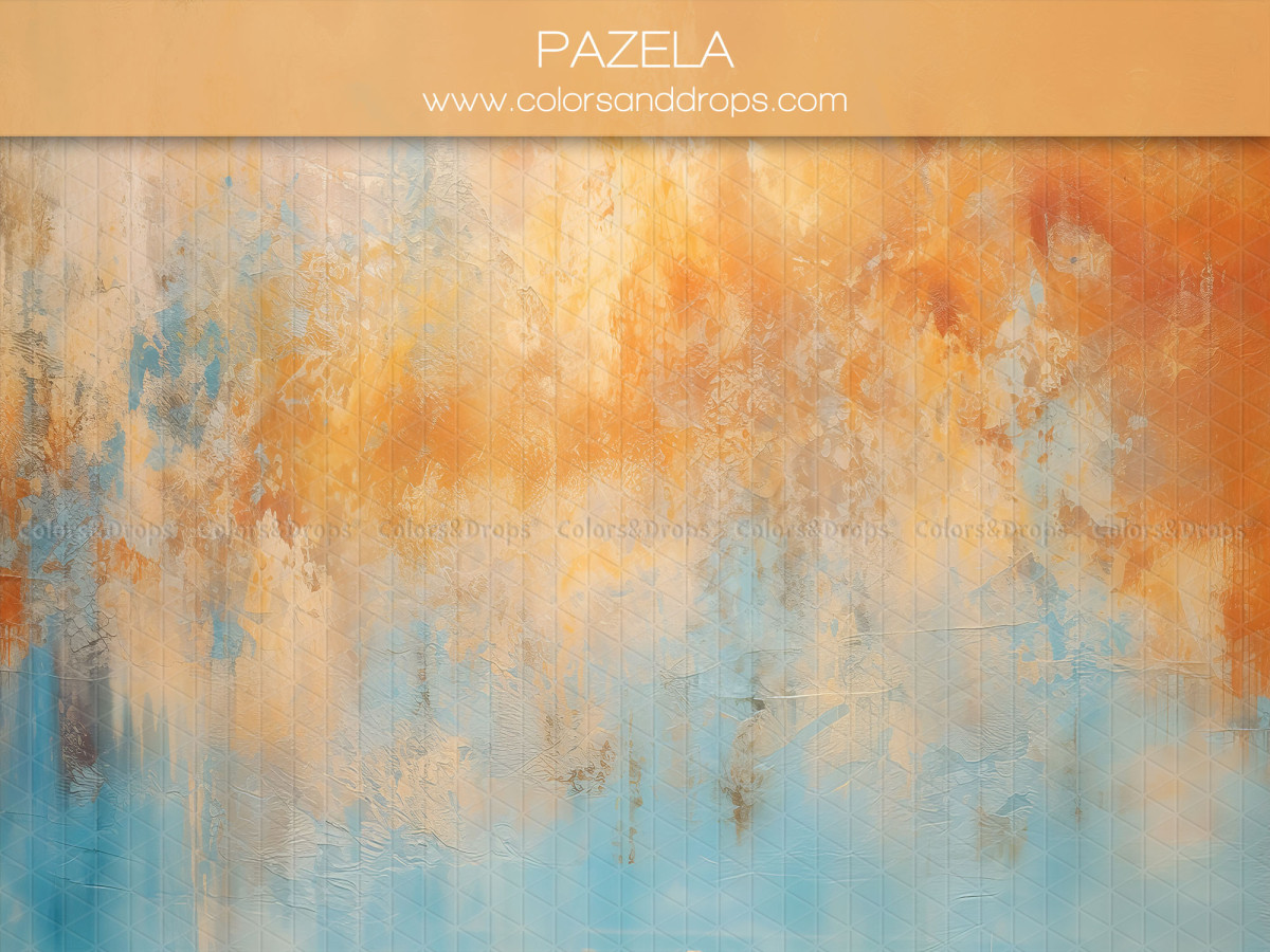 Orange textured photo backdrop & floor Pazela – orange and sky blue painted texture | Colors&Drops