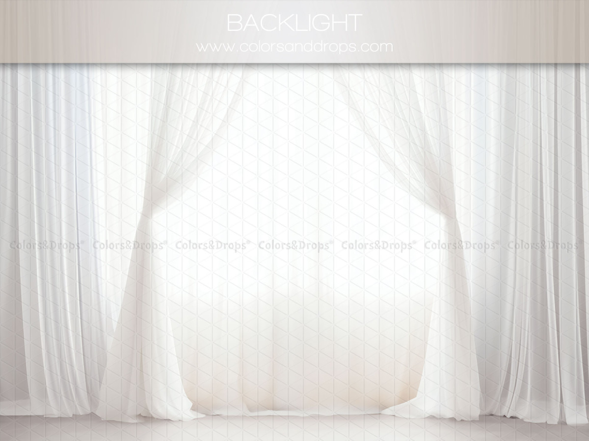Fondo fotográfico Backlight – visillos blancos a contraluz | Colors&Drops