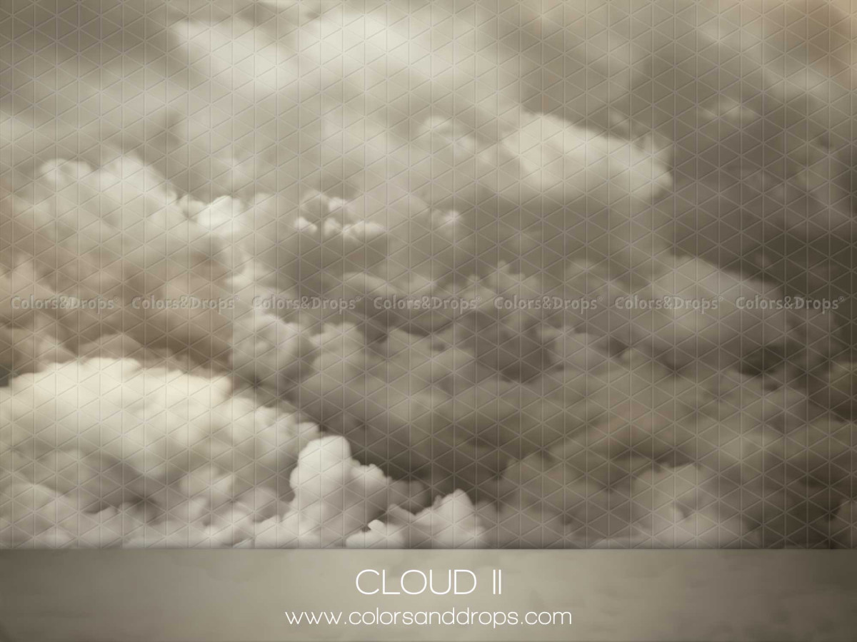 Fond photo gris texturé Cloud II – ciel nuageux gris beige | Colors&Drops
