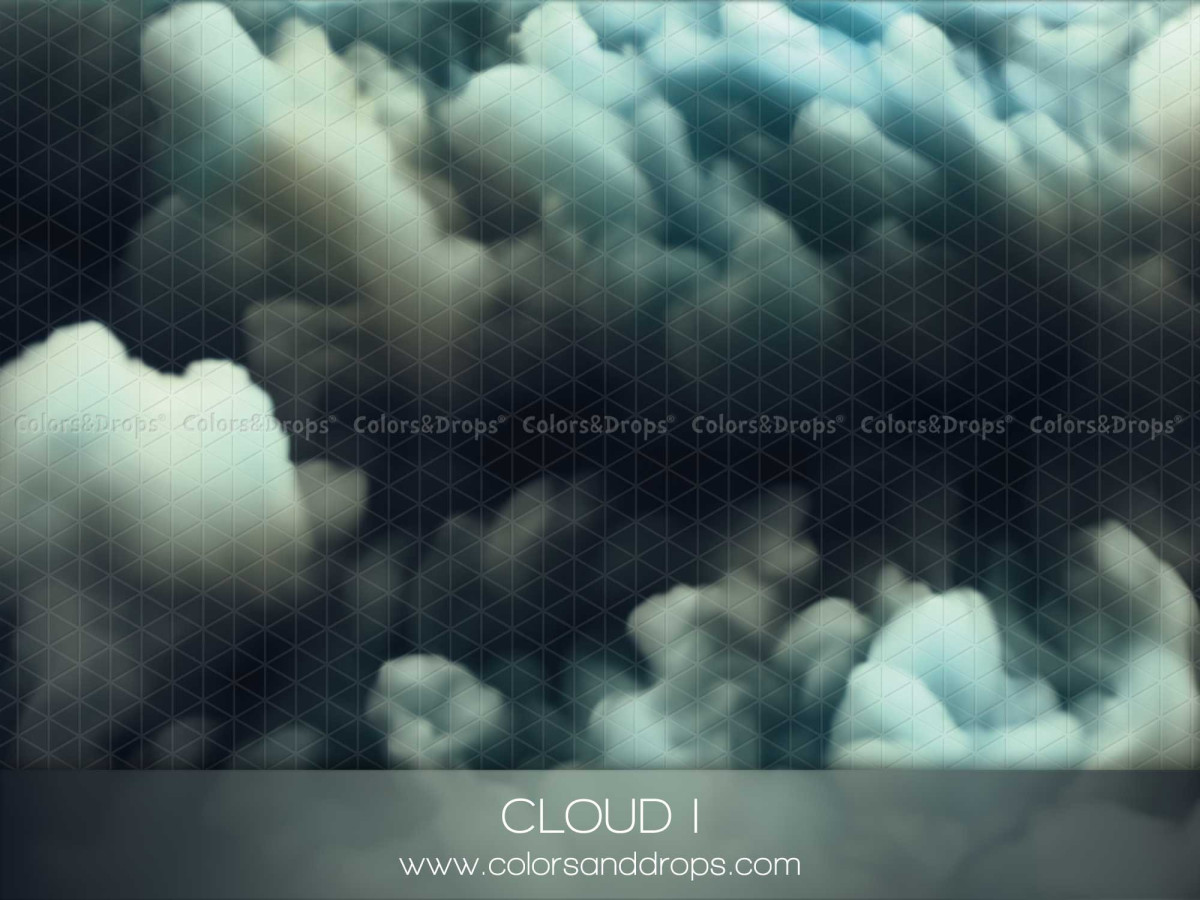 Fond photo bleu canard texturé Cloud I – ciel nuageux bleu canard sombre | Colors&Drops